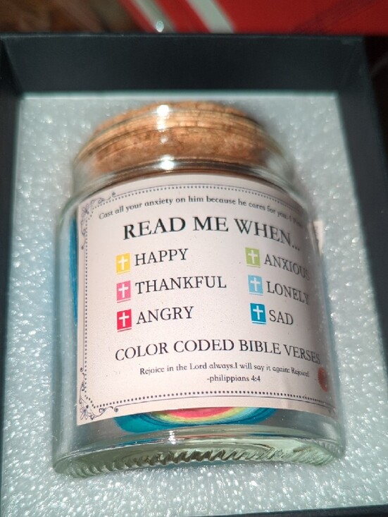 Other - Color Coded Bible Verse Jar - Multicolor